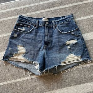 Abercrombie Mid Rise Boyfriend Denim Shorts